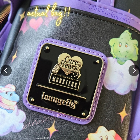 NWT Exclusive Limited Edition Care Bears Loungefly Backpack 🎃 Halloween 👻 Boo - Picture 5 of 16